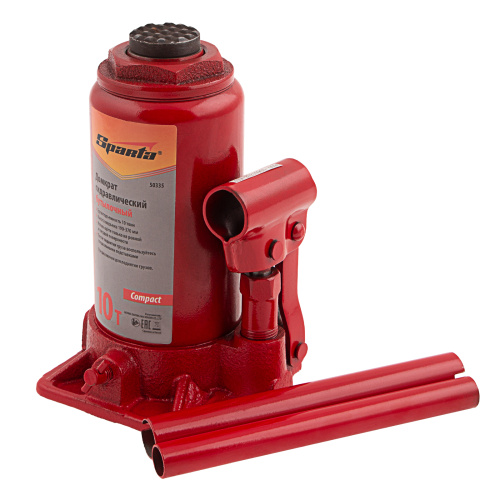 Домкрат гидравлический бутылочный 10 т, h подъема 190-370 мм Sparta Compact по ценам производителя в Москве с доставкой по всей России