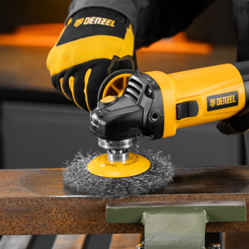 Щетка для УШМ, 125 мм, "Тарелка", витая нержавеющая проволока 0.3 мм, М14 Denzel по ценам производителя в Москве с доставкой по всей России