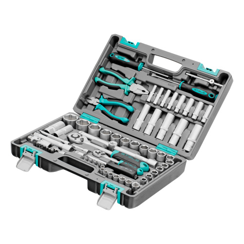 Набор инструментов, 1/2", 1/4", CrV, пластиковый кейс 69 предметов Stels по ценам производителя в Москве с доставкой по всей России