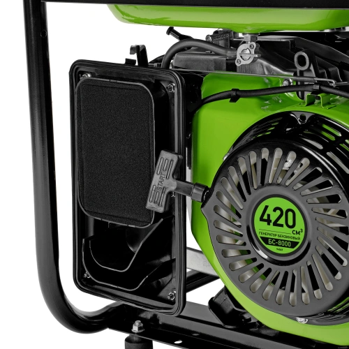 Генератор бензиновый БС-8000, 6,6 кВт, 230В, четырехтактный, 25 л, ручной стартер Сибртех по ценам производителя в Москве с доставкой по всей России