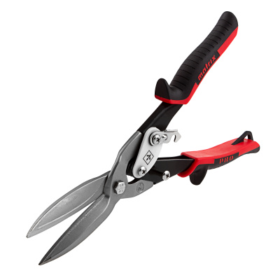 Ножницы по металлу, удлиненные, 290 мм, прямой рез, CrMo, двухкомпонентные обрезиненные рукоятки, PRO Matrix по ценам производителя в Москве с доставкой по всей России