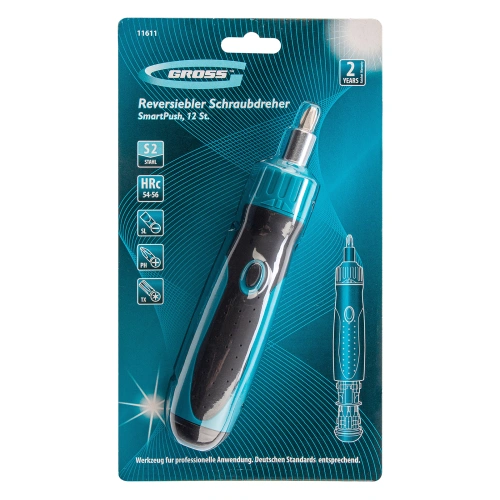 Отвертка реверсивная, механизм SmartPush 12 шт, S2 Gross по ценам производителя в Москве с доставкой по всей России