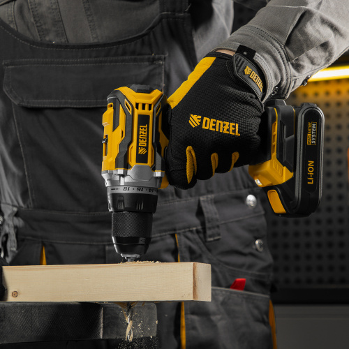 Дрель-шуруповерт аккумуляторная, бесщет. BLDL-18-02 Li-Ion, 18 В Denzel по ценам производителя в Москве с доставкой по всей России