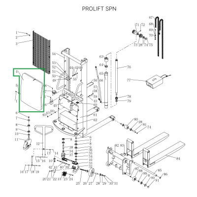 Кожух моторного отсека для штабелеров SPN по ценам производителя в Москве с доставкой по всей России