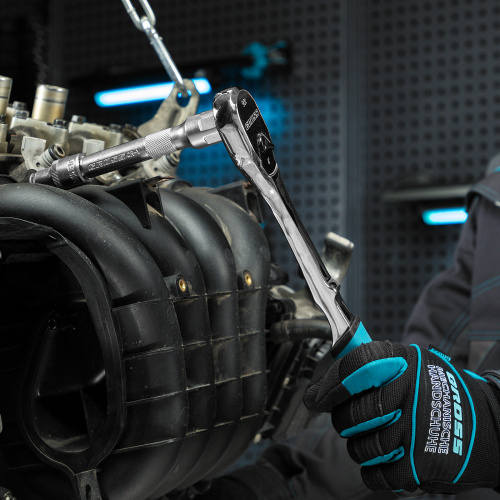 Ключ-трещотка 1/2", CrV, 90 зубьев, усиленный, хром Gross по ценам производителя в Москве с доставкой по всей России