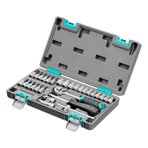 Набор инструментов, 1/4", CrV, пластиковый кейс 29 предметов Stels по ценам производителя в Москве с доставкой по всей России