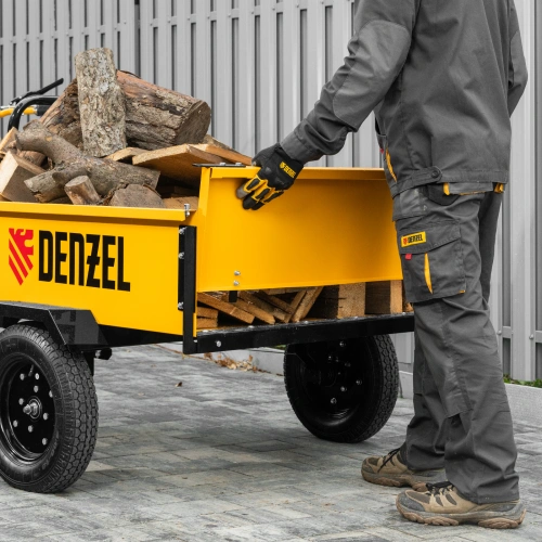 Прицеп для мотоблока TT-500, оцинк., груз. 500 кг, рег. сцепка, колеса 4.00-10, в упаковке Denzel по ценам производителя в Москве с доставкой по всей России