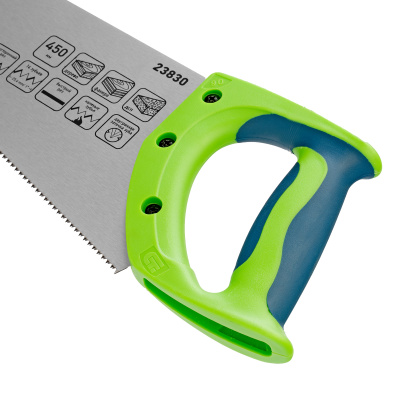 Ножовка по дереву"Зубец" для точных пильных работ, 450 мм, каленый зуб 2D, 14 TPI, двухкомпонентная рукоятка Сибртех по ценам производителя в Москве с доставкой по всей России