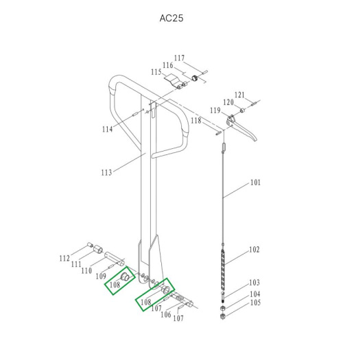 Втулка ручки для гидравлических тележек JC20 по ценам производителя в Москве с доставкой по всей России