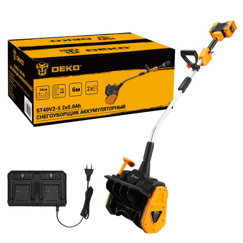 Снегоуборщик аккумуляторный DEKO ST40V2-5, 2*20В, 2*5.0Ач по ценам производителя в Москве с доставкой по всей России