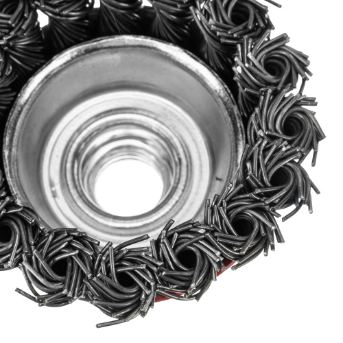 Щетка для УШМ, 65 мм, М14, "чашка", крученая проволока 0.8 мм Matrix по ценам производителя в Москве с доставкой по всей России