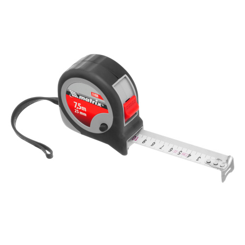 Рулетка Continuous fixation,7,5 м х 25 мм,двухкомпонентный корпус,плавная фиксация Matrix по ценам производителя в Москве с доставкой по всей России