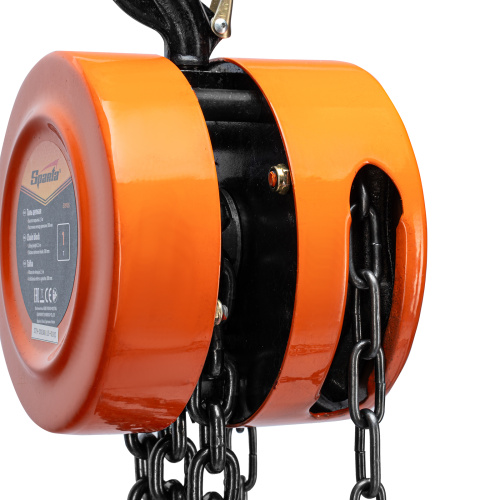 Таль цепная, 1 т, H подъема 2.5 м, расстояние между крюками 300 мм Sparta по ценам производителя в Москве с доставкой по всей России