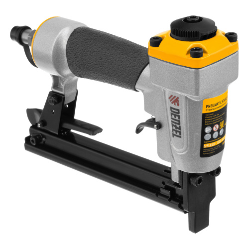 Степлер пневматический PS8016 для прямоугольных скоб 21GA от 6 до 16 мм Denzel по ценам производителя в Москве с доставкой по всей России