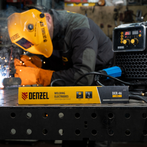 Электроды DER-46, диам. 3 мм, 1 кг, рутиловое покрытие Denzel по ценам производителя в Москве с доставкой по всей России