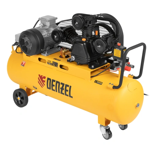 Компрессор воздушный BCW3000-T/100, ременный привод, 3.0 кВт, 100 литров, 520 л/мин Denzel по ценам производителя в Москве с доставкой по всей России