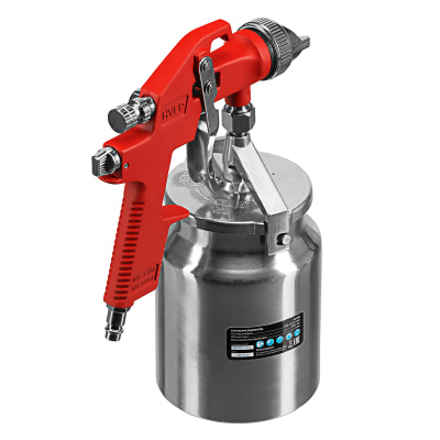 Краскораспылитель HVLP пневмат. с нижним бачком V= 1 л, сопло диаметром 1.4 мм Matrix по ценам производителя в Москве с доставкой по всей России
