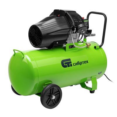 Компрессор воздушный КК-2200/100, 2,2 кВт, 350 л/мин, 100 л, прямой привод, масляный Сибртех по ценам производителя в Москве с доставкой по всей России