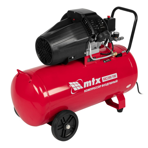Компрессор воздушный КК-2200/100, 2,2 кВт, 350 л/мин, 100 л, прямой привод, масляный MTX по ценам производителя в Москве с доставкой по всей России