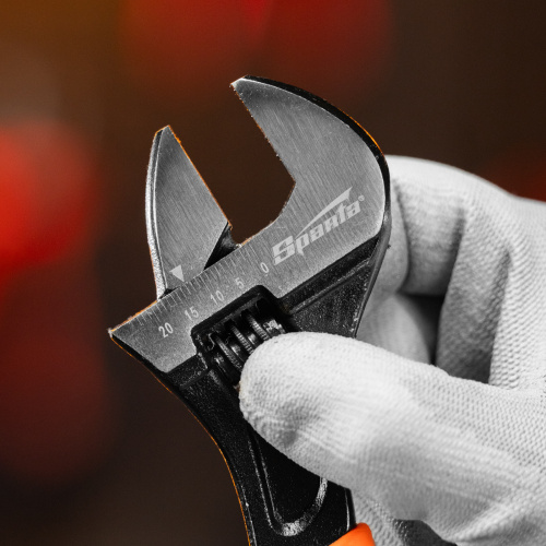 Ключ разводной, 200 мм, двухкомпонентная рукоятка Sparta по ценам производителя в Москве с доставкой по всей России