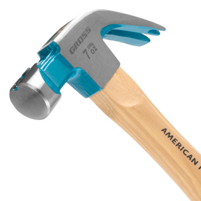 Молоток-гвоздодер, 200 г, угол 45, магнит, обрезиненная рукоятка American hickory GROSS по ценам производителя в Москве с доставкой по всей России