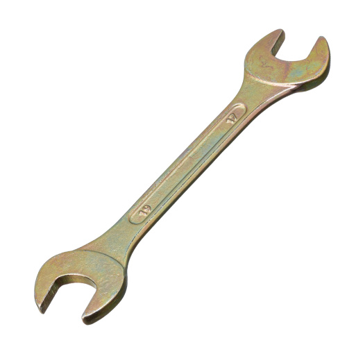 Ключ рожковый, 17 х 19 мм, желтый цинк Сибртех по ценам производителя в Москве с доставкой по всей России