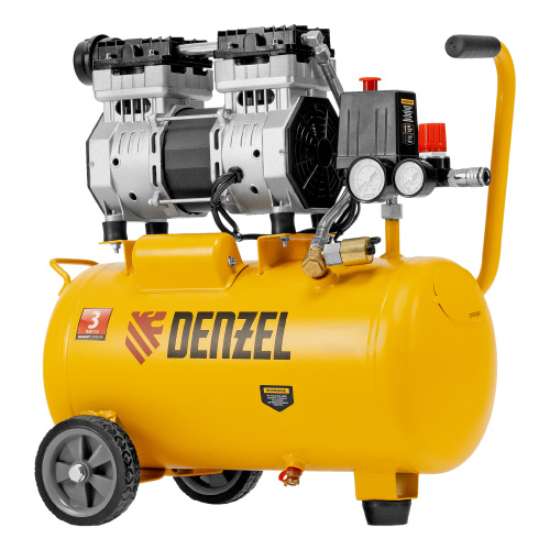 Компрессор DLS950/24 безмаслянный малошумный 950 Вт, 165 л/мин, ресивер 24 л Denzel по ценам производителя в Москве с доставкой по всей России
