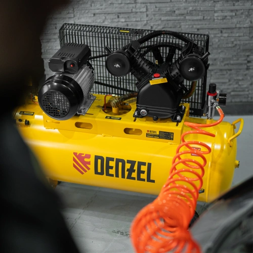 Компрессор воздушный BCV2300/100, ременный привод, 2.3 кВт, 100 литров, 440 л/мин Denzel по ценам производителя в Москве с доставкой по всей России