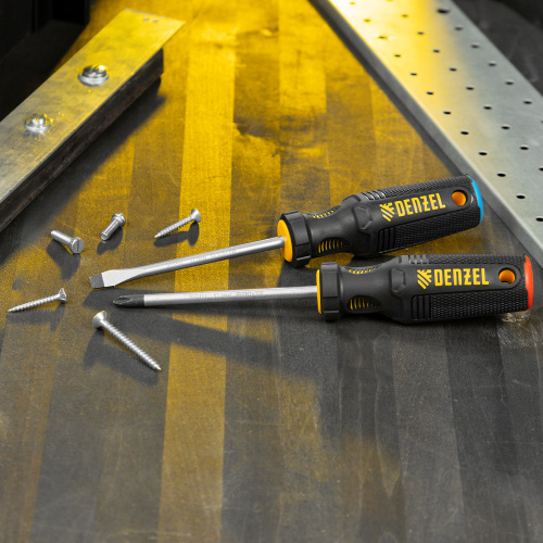 Набор отверток, 2 шт., PH+SL, S2, 3к рукоятка Denzel по ценам производителя в Москве с доставкой по всей России