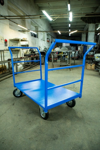 Тележка платформенная TOR ТП-Д (700х1200) с двумя ручками (колеса 200) по ценам производителя в Москве с доставкой по всей России