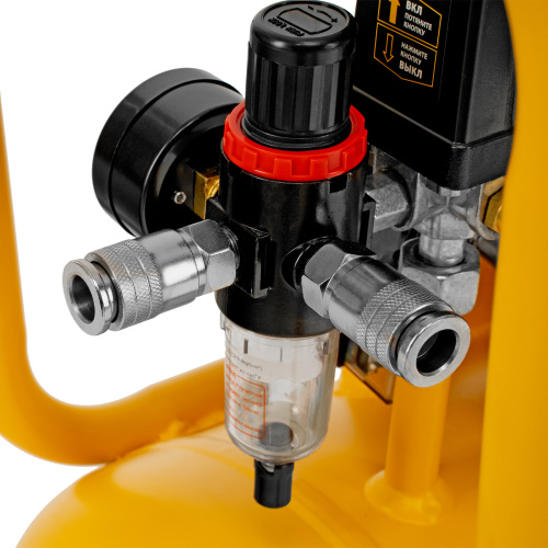 Компрессор безмасляный, малошумный DLS 1500/50, 1500 ВТ, 2x750, 50 л, 260 л/мин Denzel по ценам производителя в Москве с доставкой по всей России