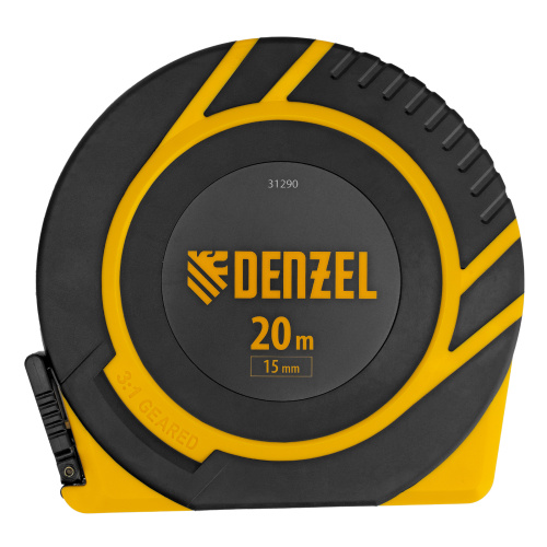 Рулетка геодезическая 20 м х 15 мм, закрытый корпус, фиберглассовая лента Denzel по ценам производителя в Москве с доставкой по всей России