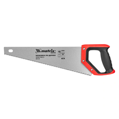 Ножовка по дереву, 400 мм, зуб 2D, каленый крупный зуб 5-6 TPI, двухкомпонентная рукоятка Matrix по ценам производителя в Москве с доставкой по всей России