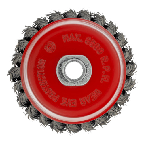 Щетка для УШМ, 100 мм, М14, "чашка", крученая проволока 0.5 мм Matrix по ценам производителя в Москве с доставкой по всей России