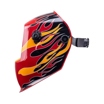 Маска сварщика КОРУНД-2 "огонь" (ф-р 7100V, пр-во FoxWeld/КНР),без коробки по ценам производителя в Москве с доставкой по всей России