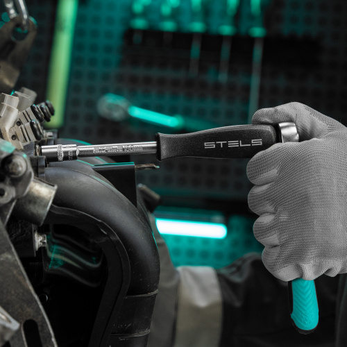 Набор торцевых головок с трещоткой, 1/4", 18 предметов Stels по ценам производителя в Москве с доставкой по всей России