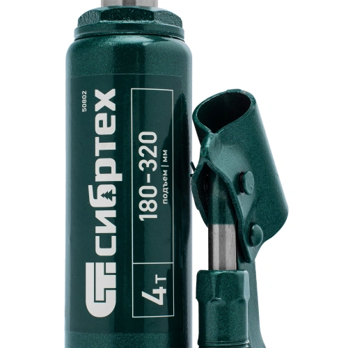 Домкрат гидравлический бутылочный, 4 т, 180-320 мм Сибртех по ценам производителя в Москве с доставкой по всей России