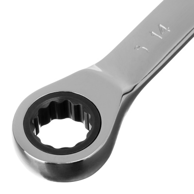 Ключ накидной трещоточный, 14 х 15 мм, CrV, зеркальный хром Matrix Professional по ценам производителя в Москве с доставкой по всей России