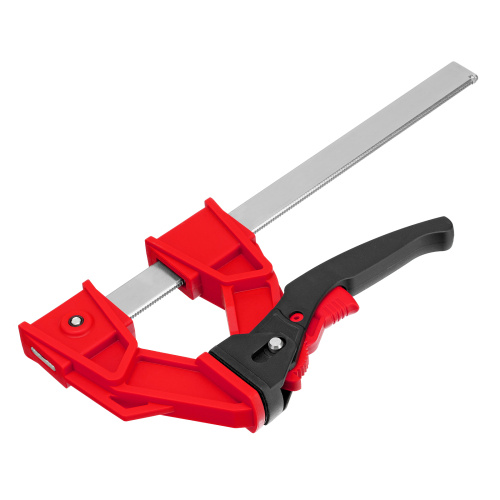 Струбцина реечная быстрозажимная, усиленная, пластиковый корпус рычажно-храповой механизм, 200 х 100 х 351 мм, штанга 5 х 22 мм Matrix по ценам производителя в Москве с доставкой по всей России