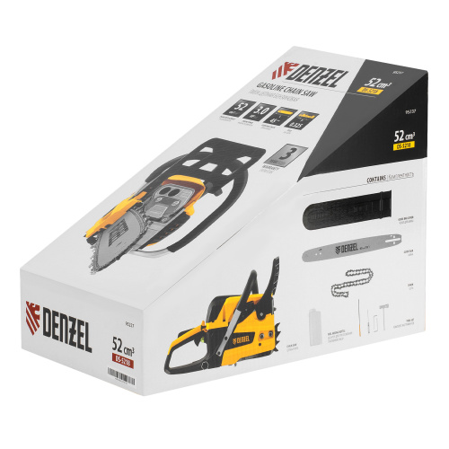 Пила цепная бензиновая DS-5218, шина 45 см, 52 см3, 3 л.с, шаг 0,325, паз 1,5 мм, 72 звена Denzel по ценам производителя в Москве с доставкой по всей России