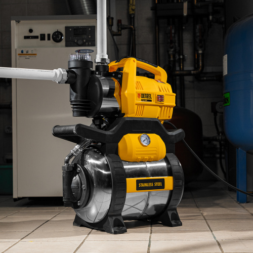 Насосная станция PSХ950X, Х-Pro, 950 Вт, 3300 л/ч, ресивер 24 л, подъем 38 м, нержавейка Denzel по ценам производителя в Москве с доставкой по всей России