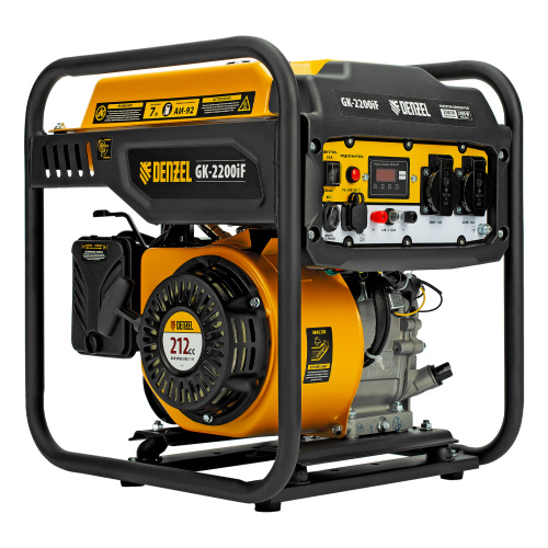 Генератор инверторный GK-2200iF, 2,2 кВт, 230 В, ручной старт DENZEL по ценам производителя в Москве с доставкой по всей России