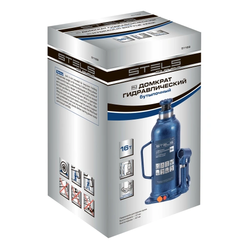 Домкрат гидравлический бутылочный, 16 т, h подъема 227-457 мм Stels купить в Москве с доставкой по всей России | ProtosMarket.ru