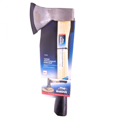 Топор плотницкий, кованый, деревянная рукоятка, 600 г, пескоструйное покрытие полотна Барс по ценам производителя в Москве с доставкой по всей России