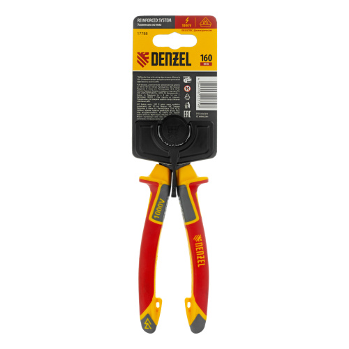 Бокорезы, диэлектрические рукоятки, до 1000 В, трехкомпонентные рукоятки, 160 мм Denzel по ценам производителя в Москве с доставкой по всей России