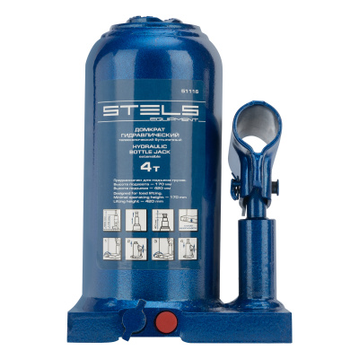 Домкрат гидравлический бутылочный телескопический, 4 т, H подъема 170-420 мм Stels купить в Москве с доставкой по всей России | ProtosMarket.ru