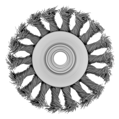 Щетка для УШМ, 100 мм, М14, "тарелка", крученая металлическая проволока Сибртех по ценам производителя в Москве с доставкой по всей России