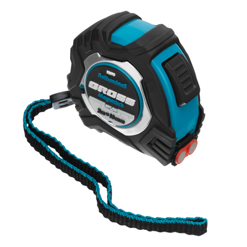 Рулетка Magnetisch 3 м х 16 мм,обрезиненный корпус,автоматическая фиксация,Нейлоновое покрытиеытие,зацеп с магнитом Gross по ценам производителя в Москве с доставкой по всей России