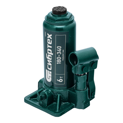 Домкрат гидравлический бутылочный, 6 т, 180-340 мм Сибртех по ценам производителя в Москве с доставкой по всей России