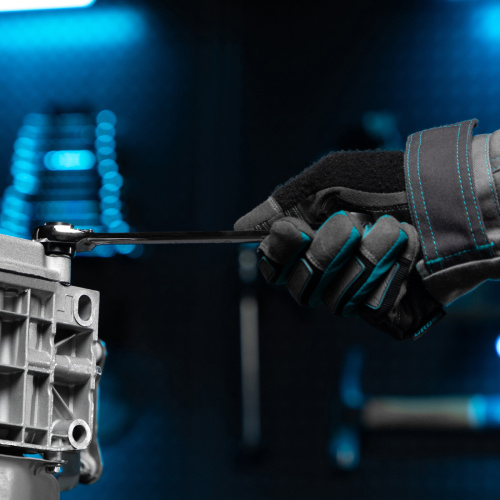 Набор ключей накидных с трещоткой, 8-19 мм, 2 шт, многоразмерные, реверсивные, CrV Gross по ценам производителя в Москве с доставкой по всей России